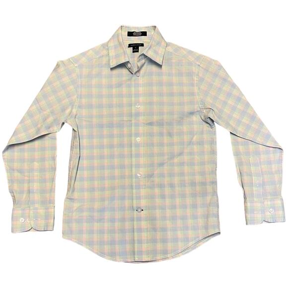 Tommy Hilfiger EUC Boys Multicolor Plaid Button Front Shirt Size 8 - Picture 1 of 4